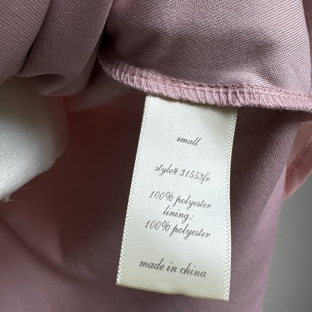 Francesca’s Miami‎ Chiffon Dusty Rose Dress Size Small - Picture 8 of 8